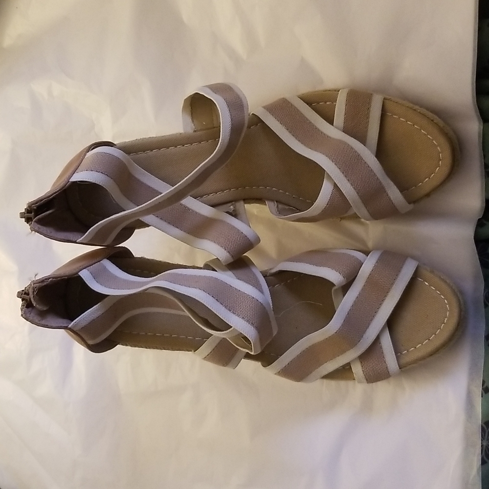 Gap Twill Espadrilles Wedge Sandals
